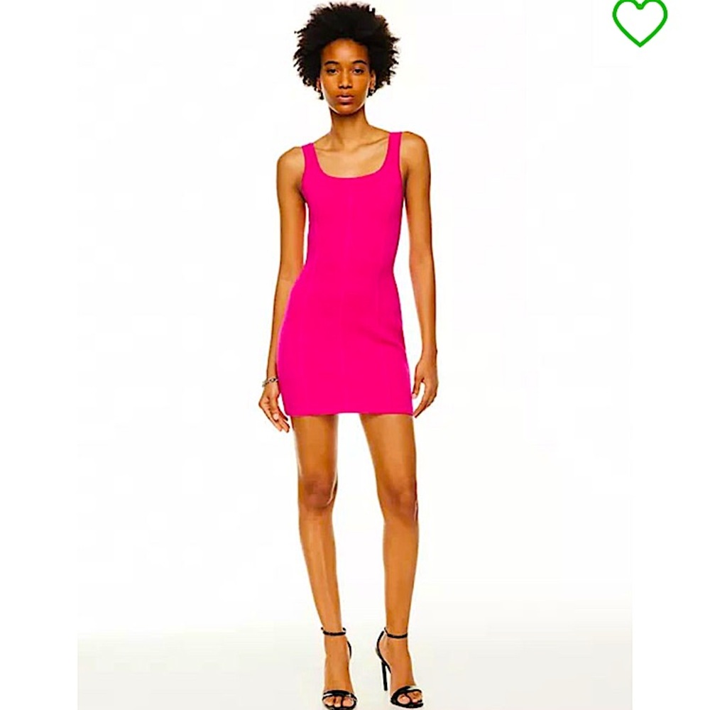 Aritzia Fuschia Knit Bustier Dress - NWOT, size M (upto size 6) - Picture 2 of 11